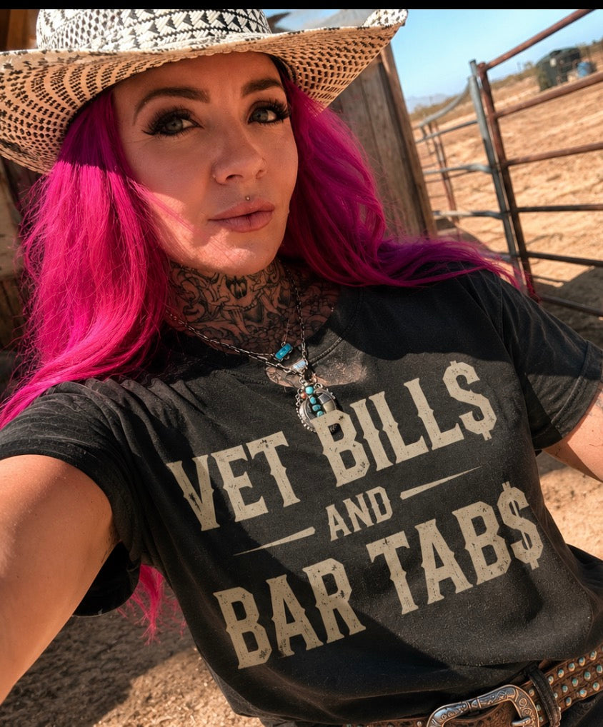 Vet bills and bar tabs