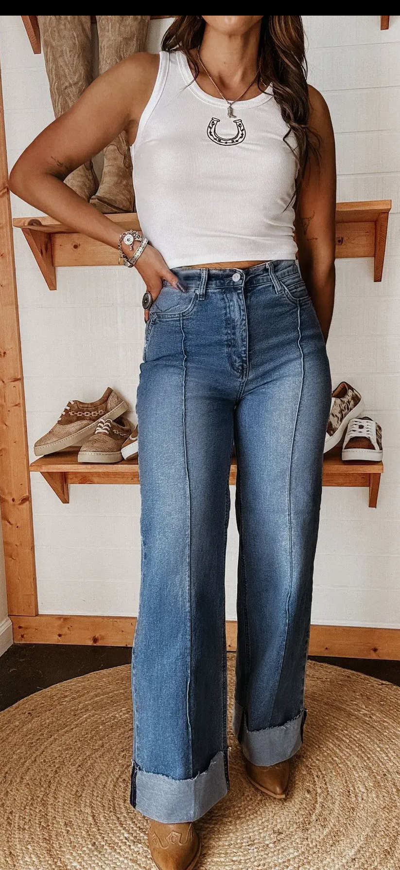 The High Roller Wide-Leg Jeans