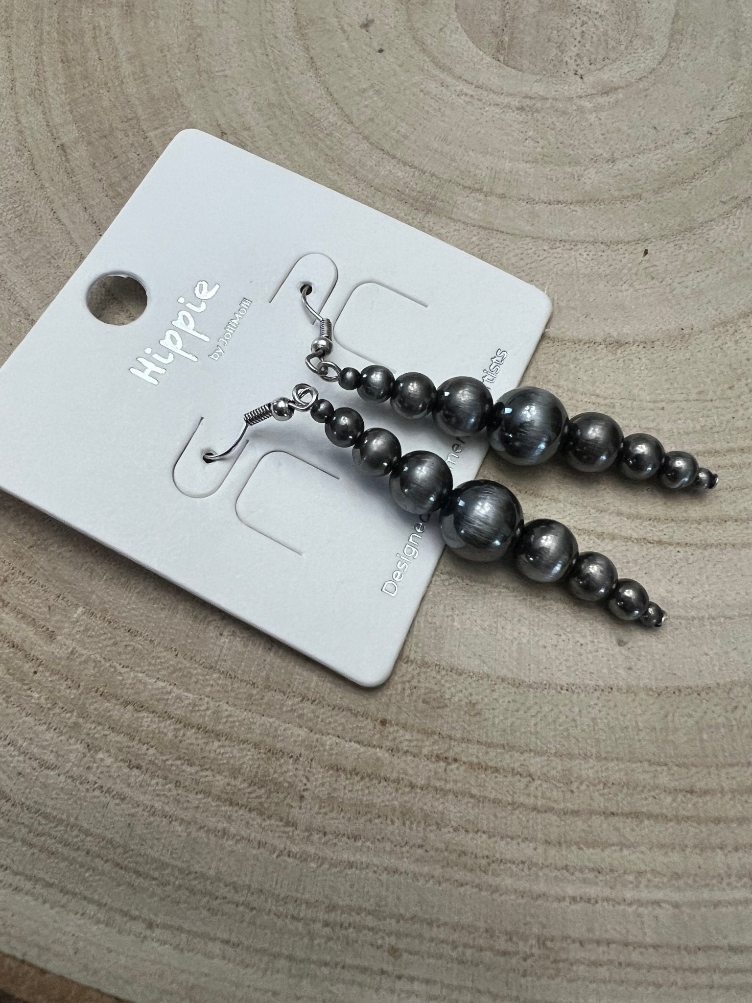 Western Graduated Faux Sterling Pearl Dangle Earrings — 2" Drop